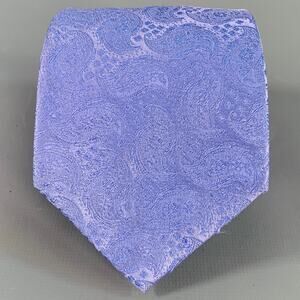 BRIONI Blue Lavender Abstract Floral Silk Tie